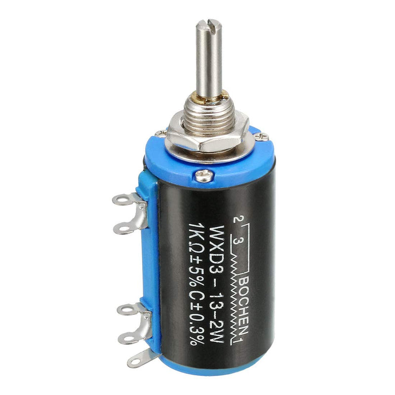 uxcell 1K Ohm Adjustable Resistors Wire Wound Multi Turn Precision Potentiometer Pots 5pcs