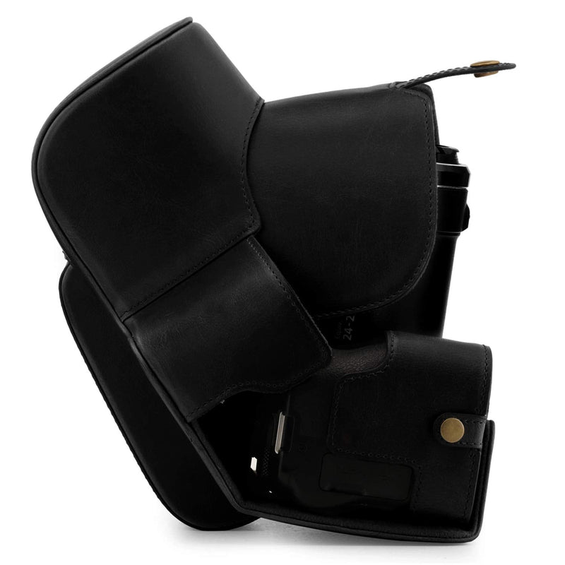 MegaGear Ever Ready Leather Camera Case Compatible with Nikon Coolpix P950 Black