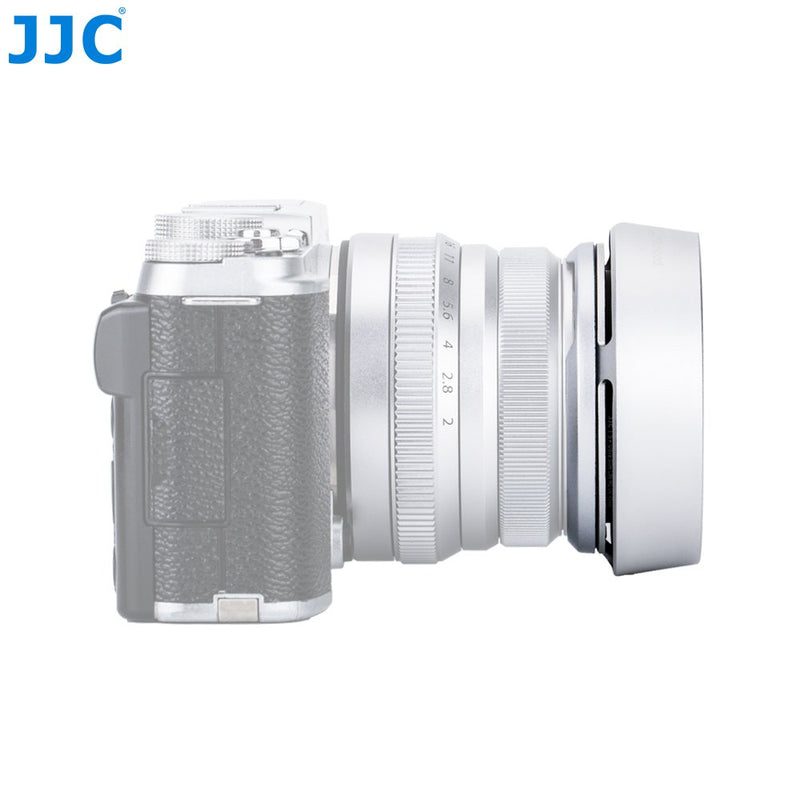 JJC Silver Lens Hood for Fujifilm XF 35mm f/2 R WR & XF 23mm f/2 R WR Lens