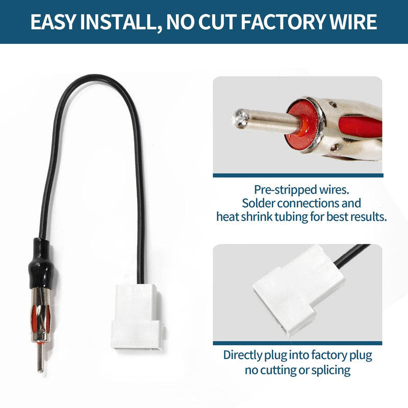 RED WOLF Car Radio Wiring Harness Antenna Adapter Connector Compatible with 1997-2007 Subaru Impreza Outback Forester WRX Legacy Mount Aftermarket Stereo CD Player Radio harness + antenna adapter