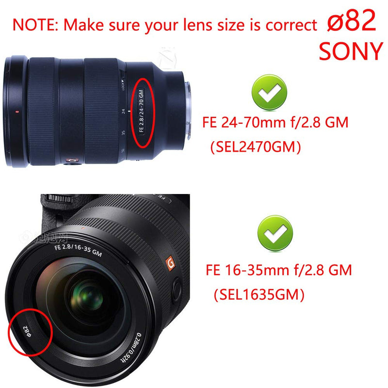 82mm-77mm Step Down Ring [82mm Lens to 77mm Filter] 2 Pack, WH1916 Camera Lens Filter Adapter Ring Lens Converter Accessories