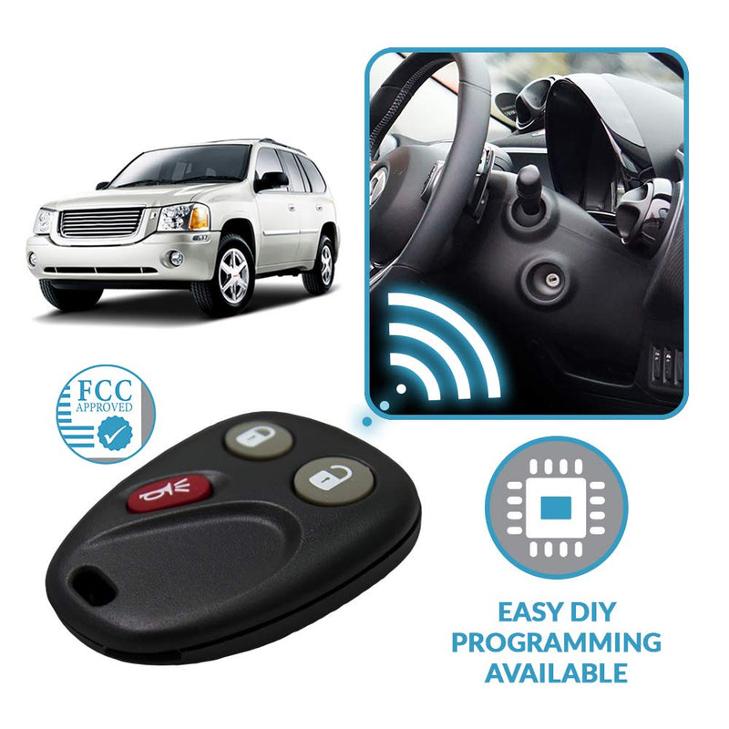 [AUSTRALIA] - Keyless2Go Replacement for Keyless Entry Envoy Trailblazer Ascender Bravada MYT3X6898B - 2 Pack 