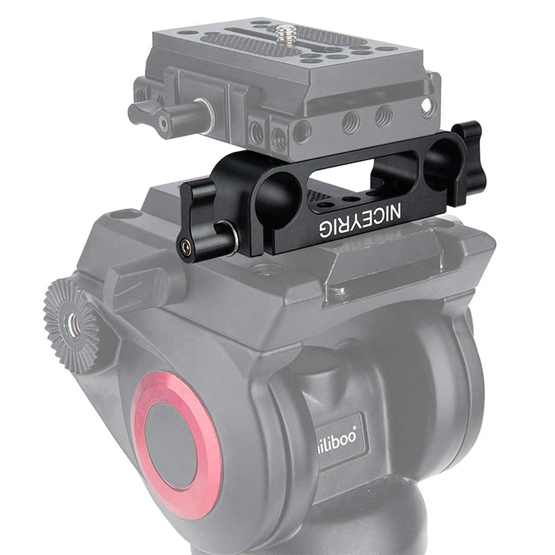NICEYRIG 15mm Rod Clamp Railblock with 30mm Counterbore for 15mm Rail Rig Support System Follow Focus - 326