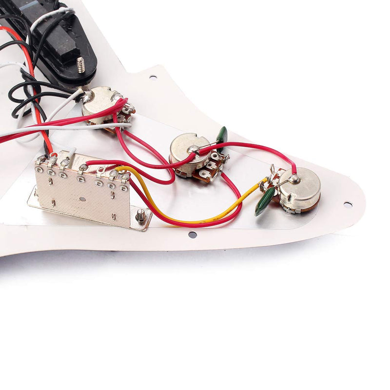 Alnicov 3 Ply SSS Electric Guitar Part Prewired Loaded Pickup Pickguard Assembly White