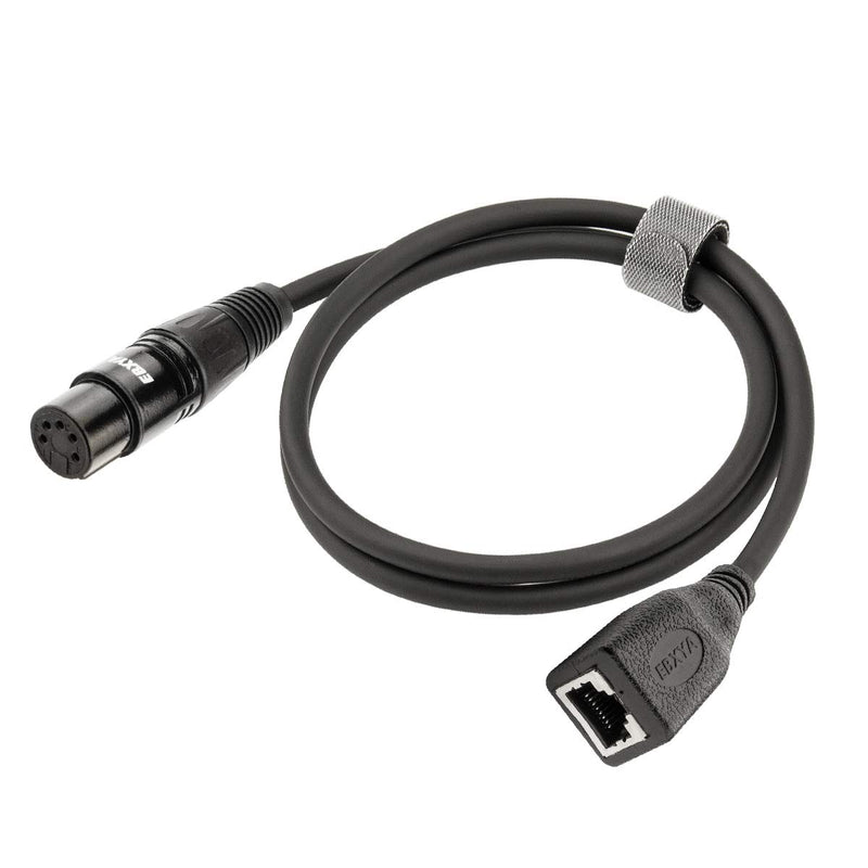 [AUSTRALIA] - EBXYA 5 Pin XLR to RJ45 Cable - RJ45 to XLR DMX Male/Female Cable 3 feet, 1 Pair RJ45 to XLR5M + RJ45 to XLR5F 