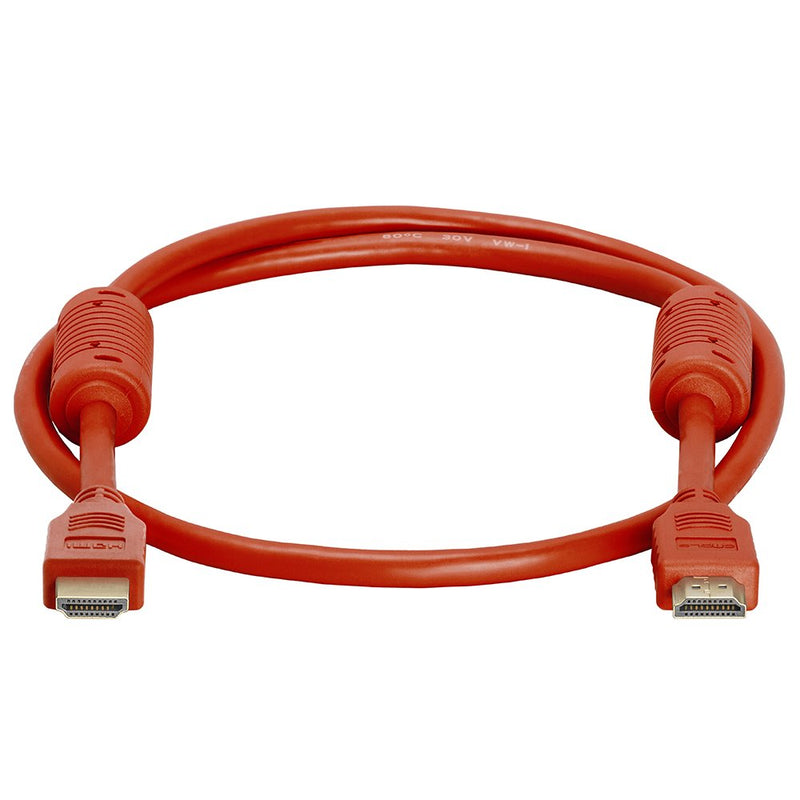 [AUSTRALIA] - Cmple - HDMI Cable 3FT High Speed HDTV Ultra-HD (UHD) 3D, 4K @60Hz,18Gbps 28AWG HDMI Cord Audio Return 3 Feet Red 