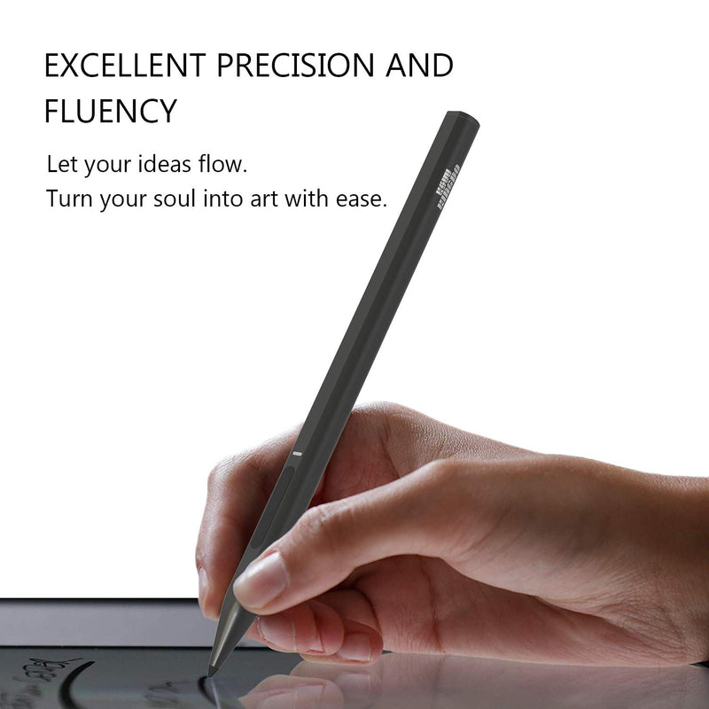 Stylus for iPad, KSW KINGDO Palm Rejection Rechargeable Stylus for iPad Pro (3rd Gen,11 Inch and 12.9 Inch), iPad (6th Gen,10.2-Inch), iPad Air (3rd Gen) and iPad Mini (5th Gen) Black