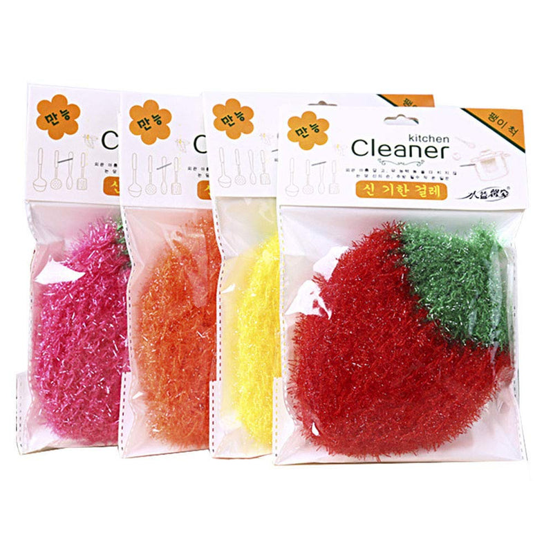 [AUSTRALIA] - 8Pcs Acrylic Dish/Pot Scrubbers for Kitchen Dish Washing/Washcloth, Hand-Knitted Washing Rags Towel, Non-Scratch for Stainless Steel(Mixed Color) 