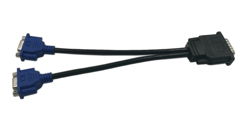 [AUSTRALIA] - zdyCGTime DMS-59 59-Pin Male to Dual VGA Female Y Splitter Video Card Adapter Cable for Matrox Molex ATI Nvidia Lenovo Hp Dell Computer-10inch 