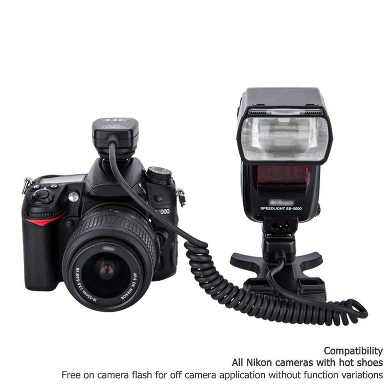 [AUSTRALIA] - Flash TTL Cord JJC Off-Camera Flash Hot Shoe Cord for Nikon Z5 Z6 Z6II Z7 Z7II D6 D5 D780 D850 D810 D750 D500 D7500 D7200 D5600 D5500 D5300 D3500 D3400 Replaces Nikon SC-28 Cord -1.3m 