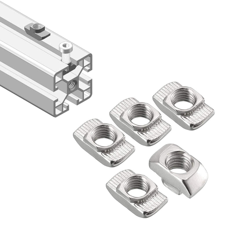20 Sets Aluminum Profile Connector Set,20pcs Corner Bracket, 40pcs T Nuts and Hex Socket Cap Screws for 6mm Slot 2020 Series Aluminum Extrusion Accessories 1720-20Set with Nut Screw