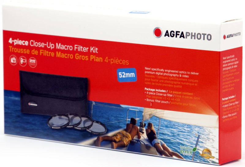 AGFA 4-Piece Close-Up Macro Multi Coated Filter Kit 52mm (+1+2+4+10) APCUF452 Multi Coated 52mm