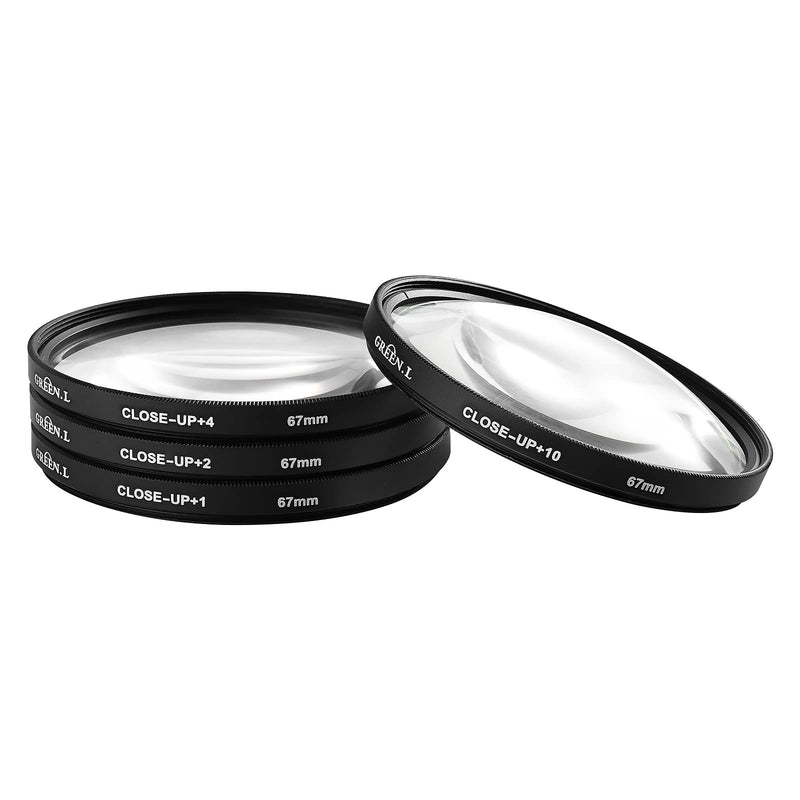 [AUSTRALIA] - 67mm Close-up Filter Set(+1,+2,+4,+10), Professional Macro Filter with Filter Pouch for Camera Lens 67mm 