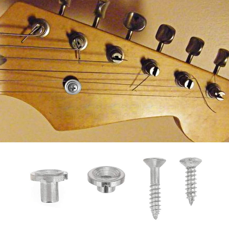 Dilwe String Tree Guide, Retainer Body Custom Chrome for Electric Guitar Part Accessory Silver