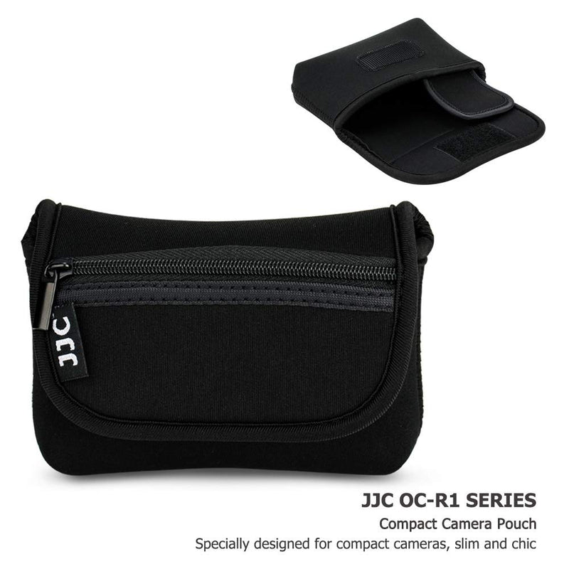 JJC Compact Camera Case Travel Pouch Sleeve for Canon G7X G9X G5X SX740 SX730 SX620 Sony ZV-1 ZV1 RX100 VII VI VA IV III II Olympus TG-6 TG-5 TG-4 Fuji XP140 XP130 XP90 XP80 Ricoh GR III II & More Black