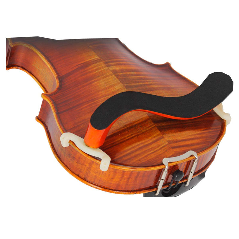 Wood Violin Shoulder Rest for 4/4 and 3/4 Height Adjustable&Memory Foam Padded Fiddle Shoulder Support with Cleaning Cloth for Beginners and Professionals