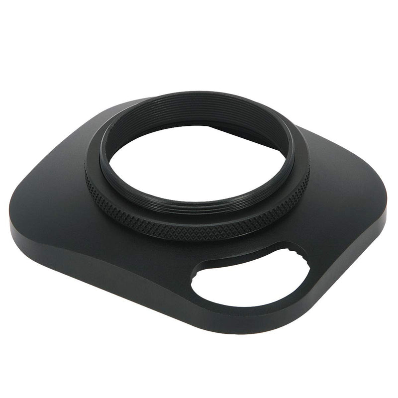 Haoge LH-B39P 39mm Square Metal Screw-in Lens Hood Hollow Out Designed with Cap for Leica Rangefinder Camera with 39mm E39 Filter Thread Lens Black