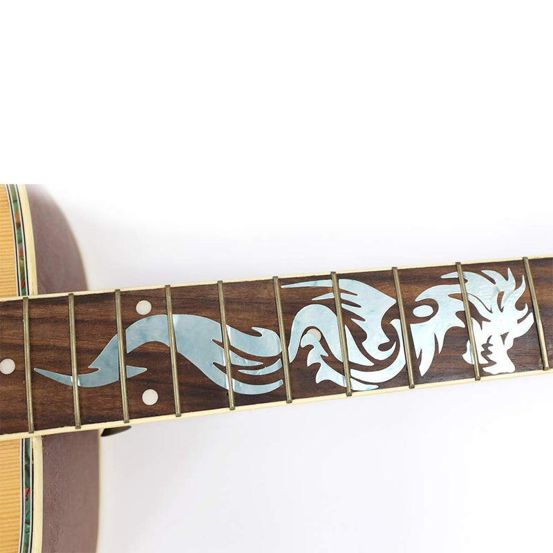 Guitar Fretboard Stickers Markers Inlay Sticker Decals for Bass, Electric & Acoustic Guitars (dragon) dragon