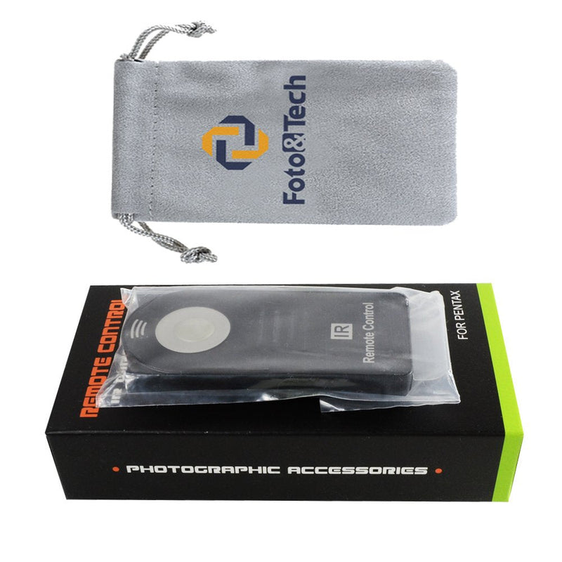 Foto&Tech IR Wireless Shutter Release Remote Control Compatible with PENTAX Q PENTAX DSLR 645Z 645D K-5 II K-5 II s K-1 K-3 II K-3 K-50 K-30 K-S2 K-S1 Q-S1 K-500 X-5 K-m K-5 K-7 1 PC Black
