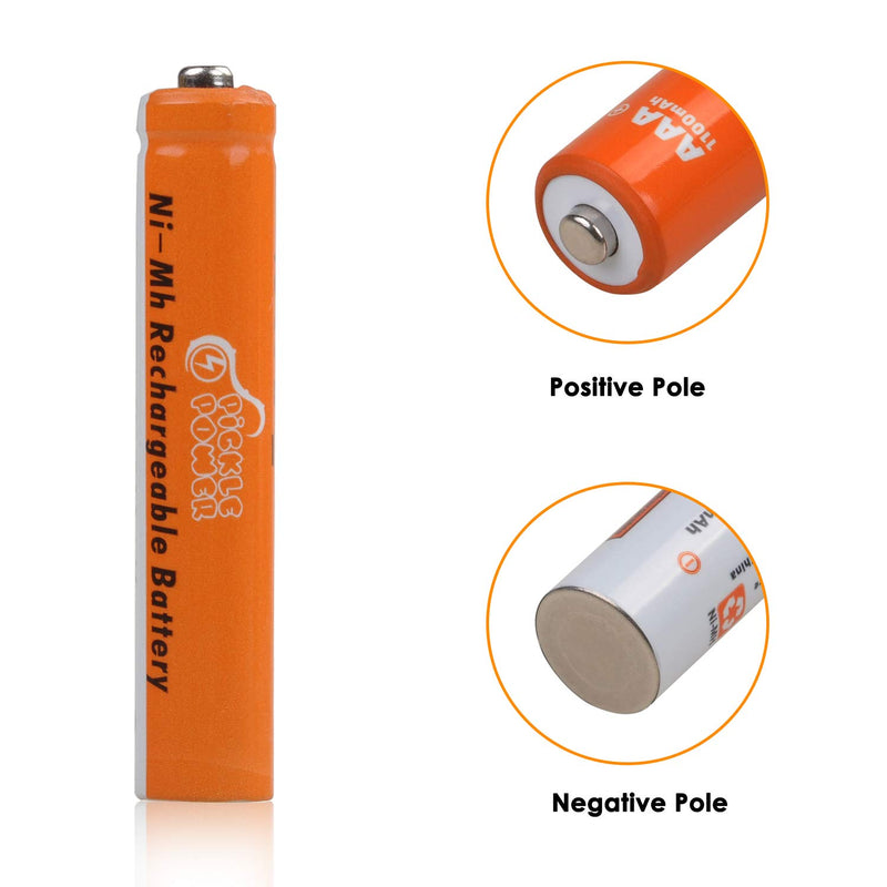 Pickle Power AAAA Batteries,2pcs 500mAh Low Self Discharged Ni-MH Rechargeable AAAA Batteries for Surface Pen,Calculator, MP3 Player, Electric Toys