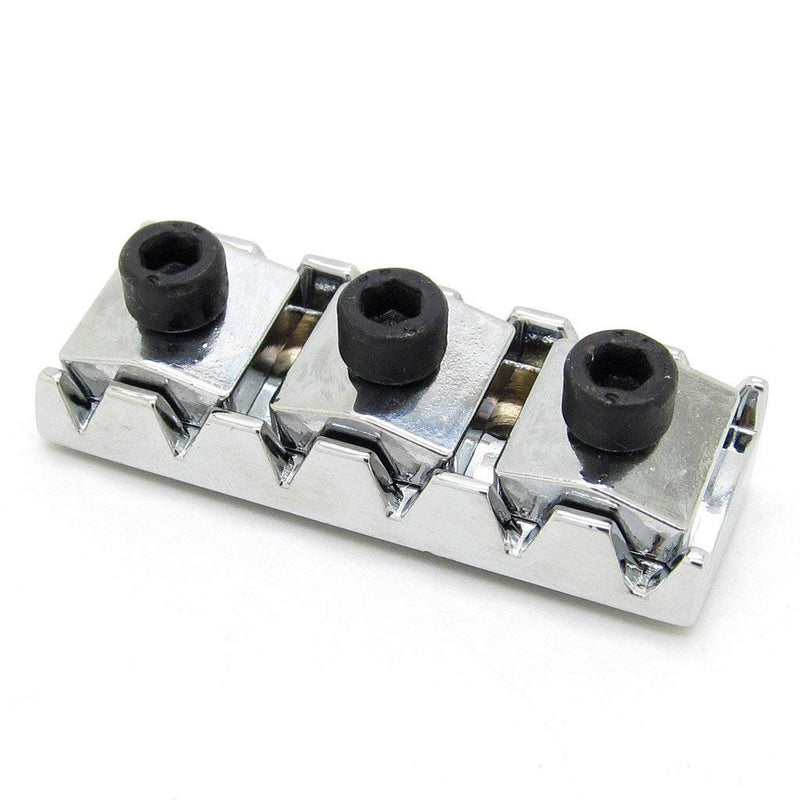 Pxyelec 1X Chrome 42mm Electric Guitar Locking Nut for Floyd Rose Tremolo Bridge silver