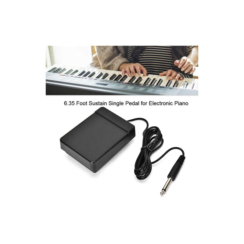Durable Non-Slip Keyboard Pedal, Electronic Piano Pedal, Foot Sustain Pedal, 6.35 Long Service Time for Electronic Keyboard Piano Sturdy Home