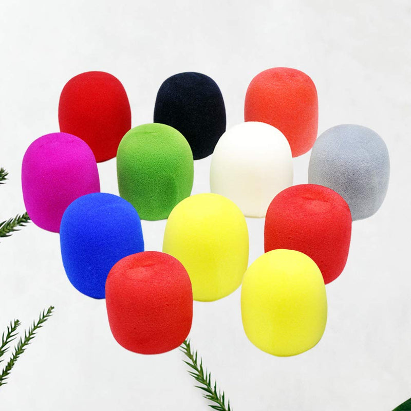 Holibanna 30pcs Foam Microphone Windscreen Colorful Handheld Mic Cover Sponge Pop Filter Cushion Pads Headset Micr Shield Accessories for KIV Stage Karaoke Mixed Color