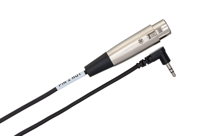 [AUSTRALIA] - HosaTech XVM-105F 5ft XLR3F to Right Angle 3.5mm TRS Microphone Cable 