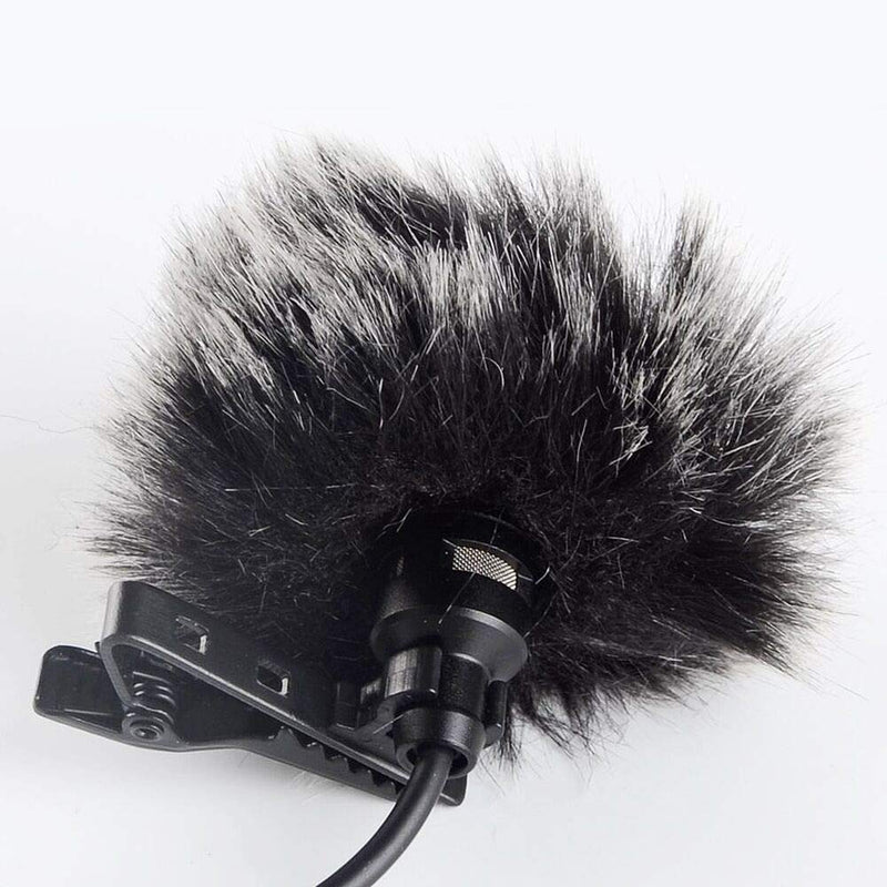 [AUSTRALIA] - Lavalier Wind Muff 2 Pack Lapel Microphone Wind Muff 0.2/0.4 Inch Furry Lav Windscreen Windproof Wind Screen (0.4inch, Black/White) 0.4inch 2pcs 