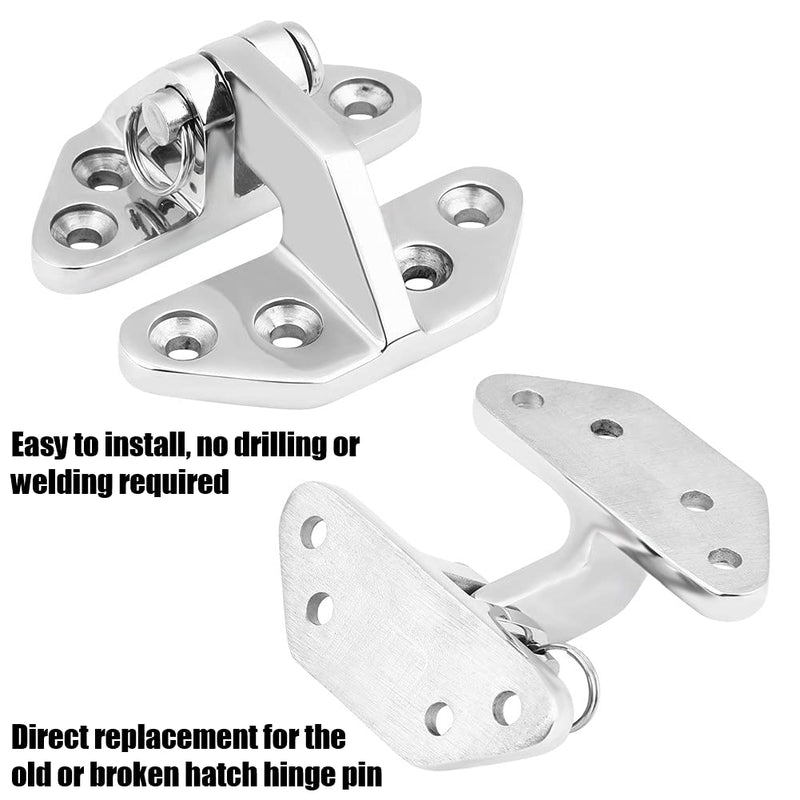 Acouto Boat Hatch Hinge Stainless Steel Marine Grade Heavy Duty Boat Hatch Hinge Removable Pin Hardware