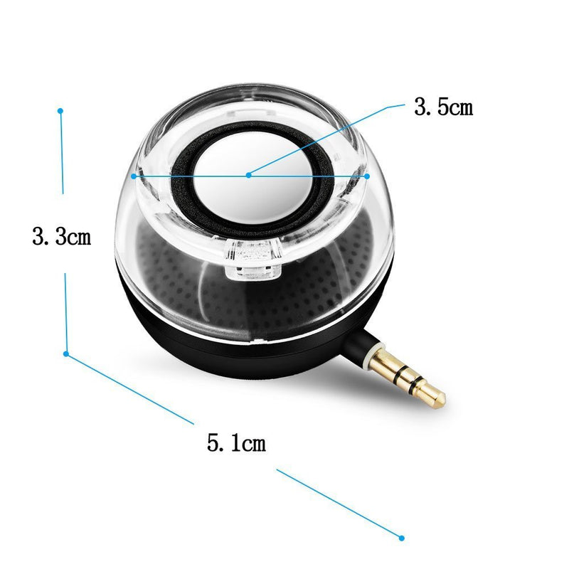 CestMall F10 Portable Compact Mini Speaker, Four Times of The Normal Volume, 3.5MM Audio Input, for iPhone Android Tablet Nevigation PSP MP3 MP4 Black