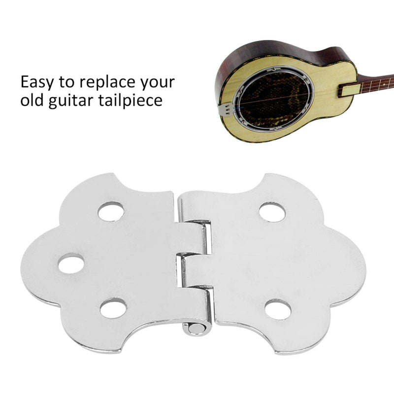 Guitar Part, Low-Cost Tailpieces Guitar Accessory, Brass-Plated Hinged Tail for 3-String Cigar Box Guitars Musical