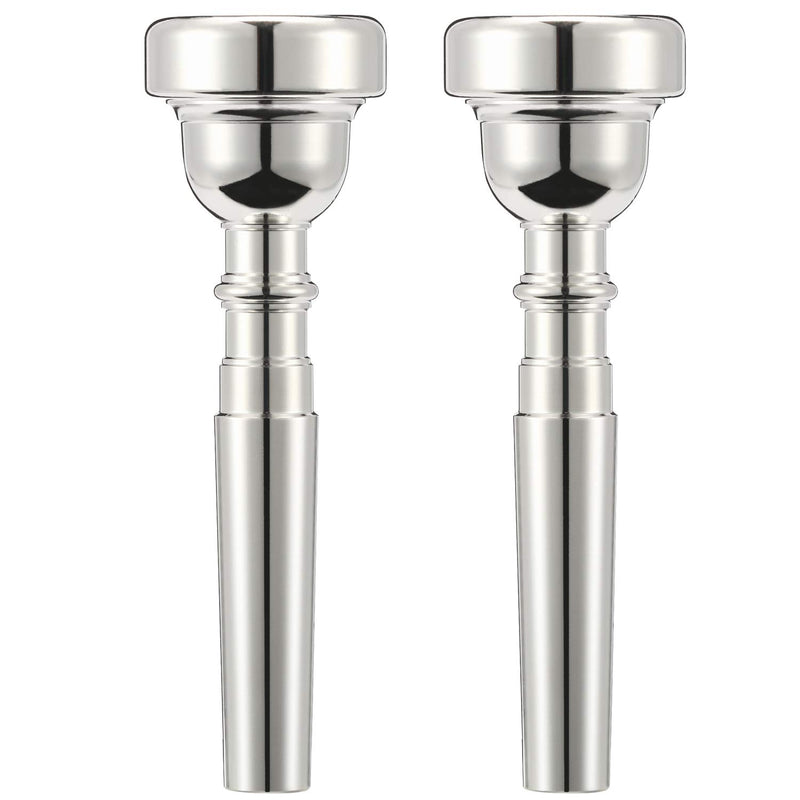 Eastar Silver Plated Bb Trumpet Mouthpiece Set, 7c (2 Pack)