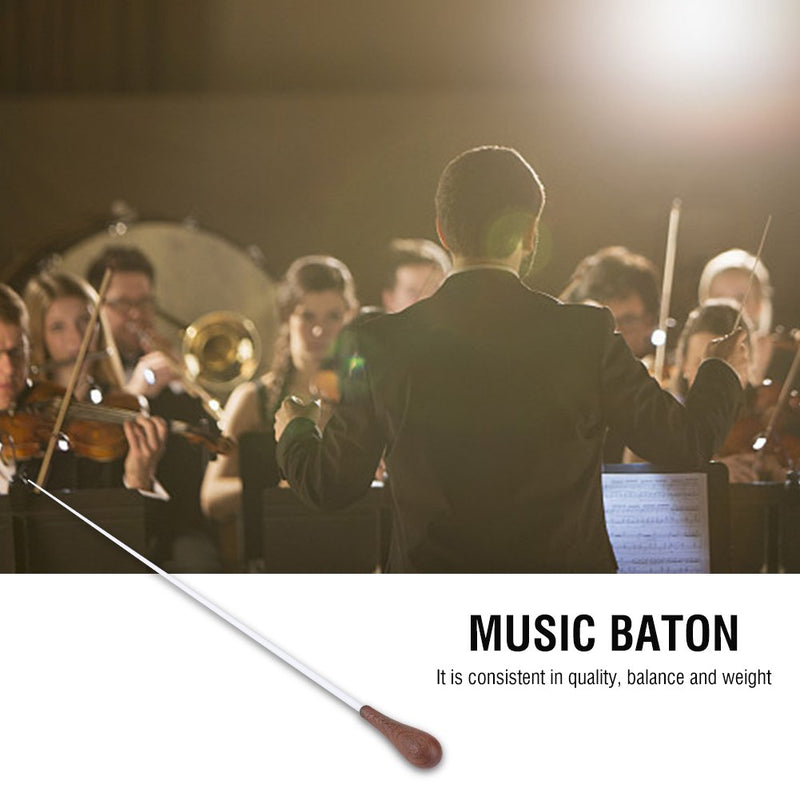 RiToEasysports Music Conductor Baton,Wood Handle 15inch Music Baton FRP Stick for Symphony Leader Choral Director Accessories