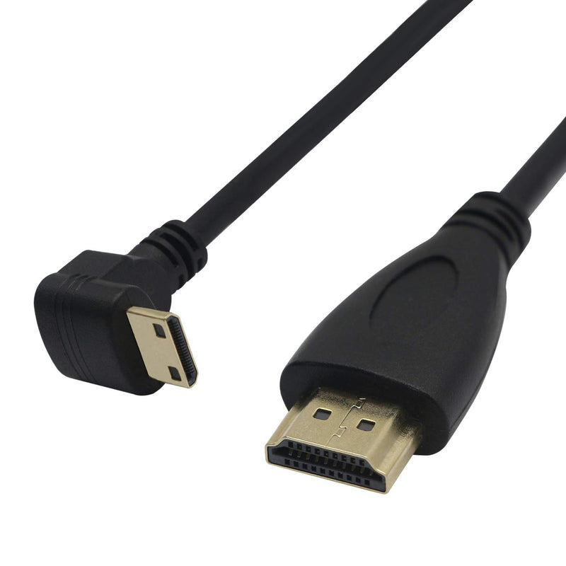 Mini HDMI to HDMI,Hdmi 90 Degree Up and Down 2pcs,Hdmi A Male to HDMI C Male -19.7IN by FENGQLONG