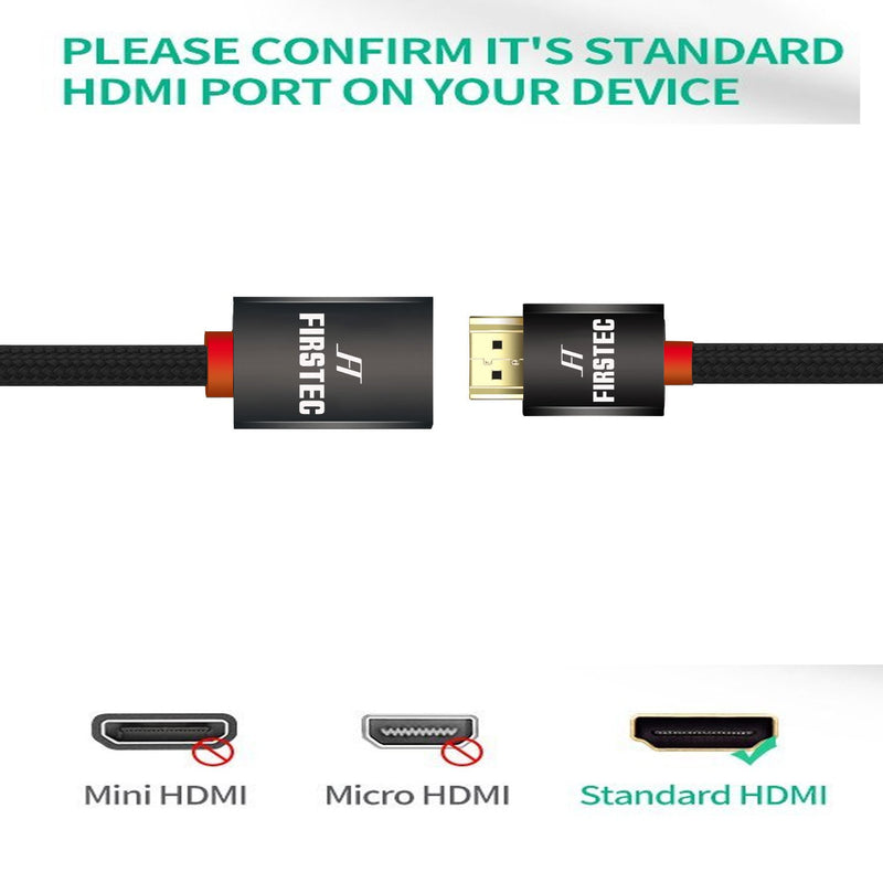FIRSTEC High Speed HDMI Cable 2.0 Male to Female Extension Cable HDMI extension cable (male to female) Support 4K Resolution for Blu Ray Player, 3D Television,HDTV, Roku, Boxee, PS3/PS4 etc (0.3M/1FT) 0.3M/1FT