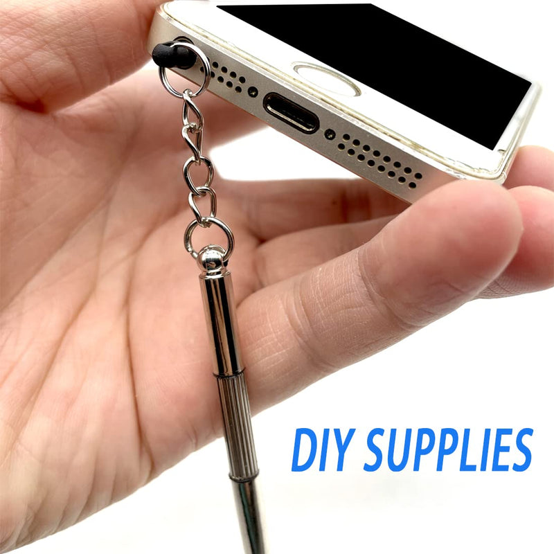 150 Pieces Anti Dust Plugs Cell Phone Charm 3.5 mm Anti-Dust Earphone Cap DIY Dust Proof Headphone Jack Covers Dust Protector with Hole and Ring Compatible with iPhone/iPad/Samsung/HTC Smartphone
