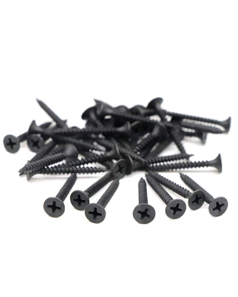 [AUSTRALIA] - IMScrews 50pcs #7x1-3/8" Flat Head Phillips Drywall Screws Fine Thread Sharp Point Wood Screw, Carbon Steel 1022A, Black Phosphate 50 Pcs #7x1-3/8" 