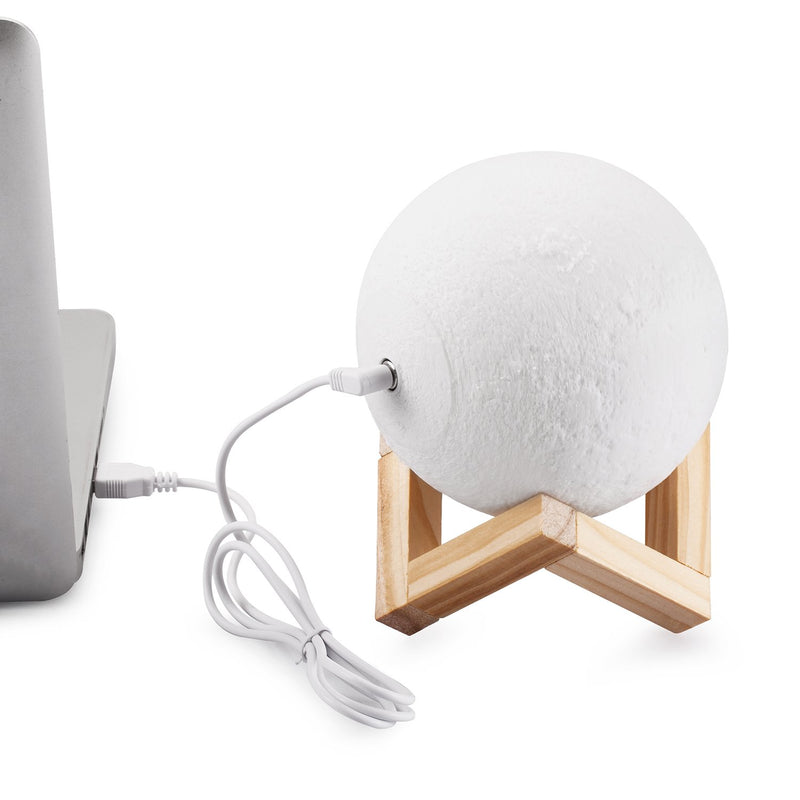 Gahaya 5.9"/15cm Moon Lamp, 3D Printed Light, Touch Control, Stepless Dimmable, Warm White (3000K) and Cool White (6000K), PLA Material, USB Recharge 5.9" 3 Colors