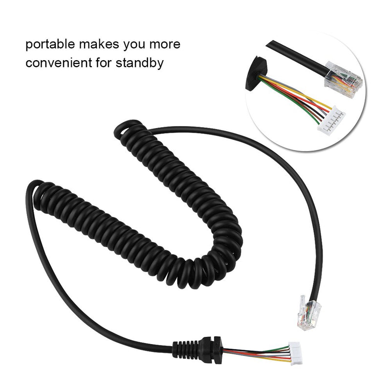 Replacement Speaker Mic Microphone Cable Microphone Cord for YEASU MH-48A6J, FT-7800, FT-8800, FT-8900, FT-7100M, FT-2800M, FT-8900R