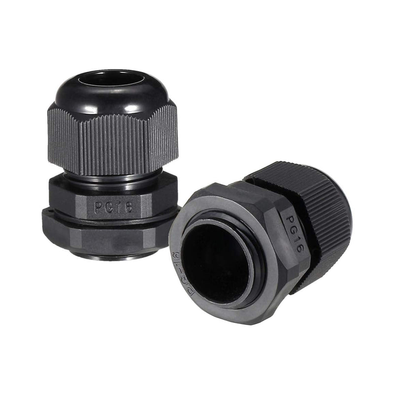 uxcell 30 Pcs (5 Pcs of each model) PG7 PG9 PG11 PG13.5 PG16 PG21 Waterproof IP68 Nylon Cable Gland Joint Adjustable Locknut for 3.5mm-18mm Dia Cable Wire