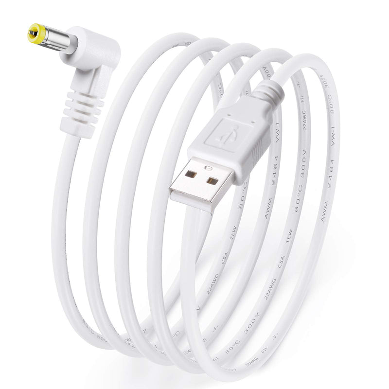 USB DC Charging Cable for Panasonic K2GHYYS00002 HD Camcorder, Ideal Power Supply Replacement Charger Cord for HC-V180K HC-V380K HC-V770 HC-VX870 HC-WX970 HC-WXF991 Vedio Camera - White