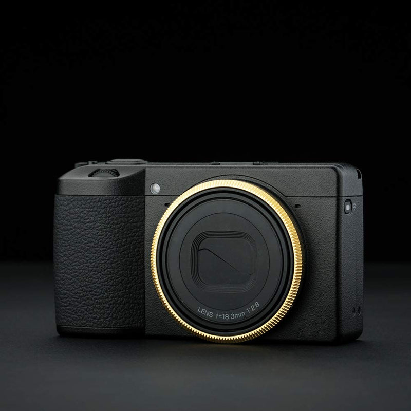[AUSTRALIA] - JJC Metal Lens Decoration Ring Cap for Ricoh GR III GR3 Accessories Replace Ricoh GN-1 Ring Cap -Gold Gold 