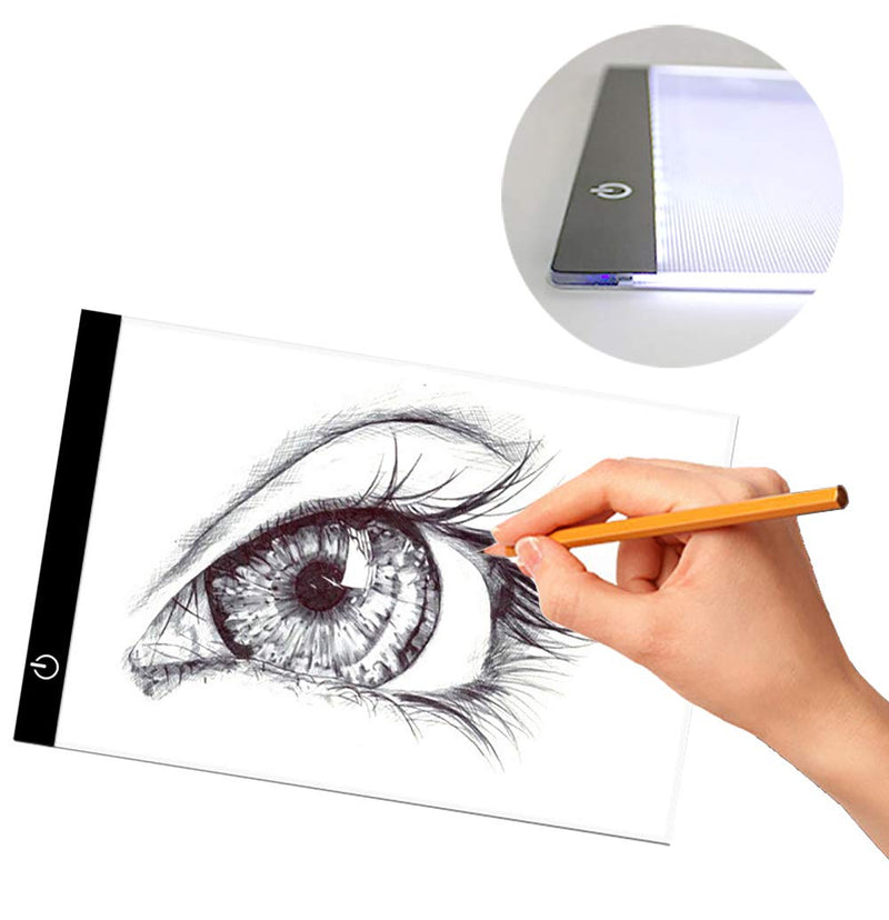 A4 LED Drawing Pad,LED Light Pad,Light Board for Tracing /Picture/Perfect Best Light Box for Tracing, Ultra Thin Portable LED Light Pad for Artists Drawing Sketching