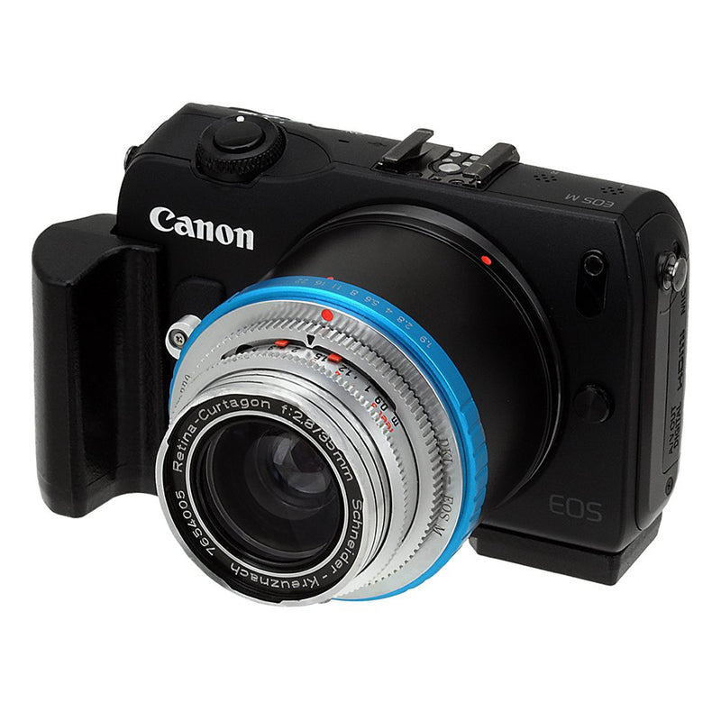 Fotodiox Pro Lens Mount Adapter with Aperture Control Ring - Deckel-Bayonett (Deckel Bayonet DKL) Mount Lenses to Canon EOS M (EF-m Mount) Camera Bodies; fits EOS M, M2 Digital Mirrorless Camera Contax/Yashica