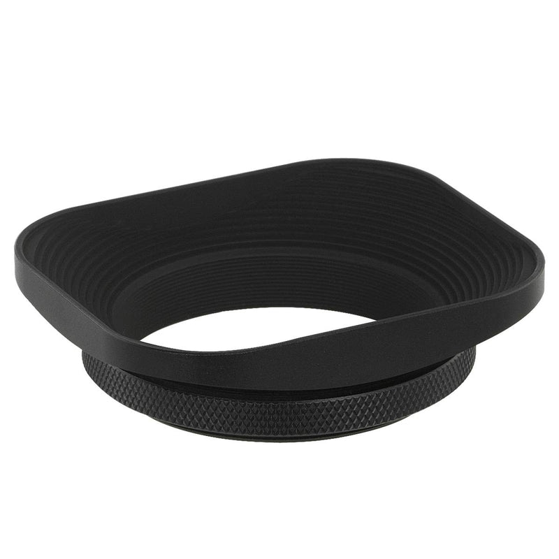 Haoge LH-E2T 49mm Square Metal Screw-in Lens Hood with Cap for Sony RX1 RX1R RX1RII Camera, Sony E 20mm f2.8, 28mm f2, 30mm f3.5, 35mm f1.8, 50mm f1.8, TE 24mm F1.8, 55mm F1.8, TFE 35mm F2.8 Lens