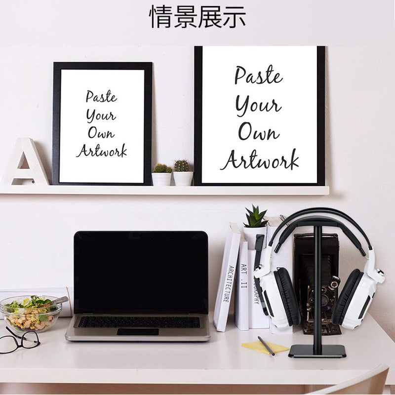 Premium Aluminum Headphone Stand Detachable Gaming Headset Holder Display Stand Mount for Desk (Black) Black