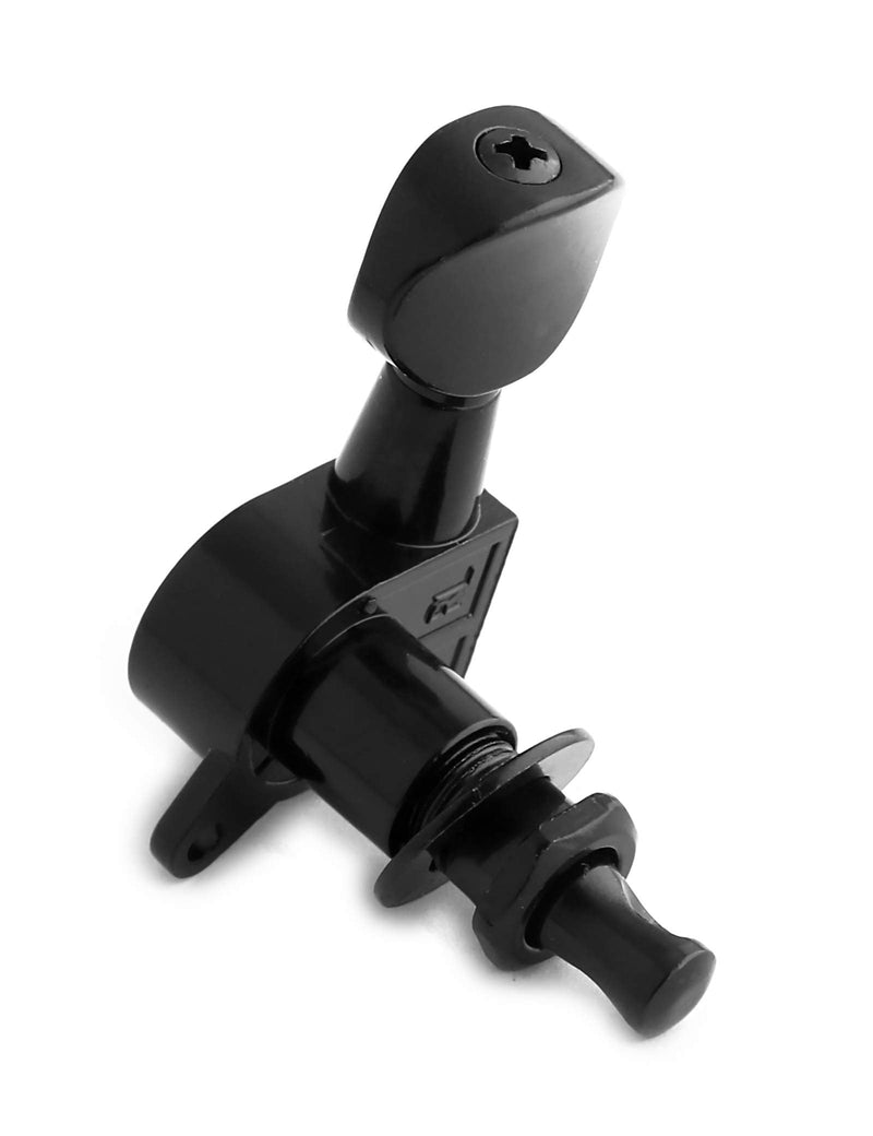 [AUSTRALIA] - Holmer Guitar String Tuning Pegs Tuning Machines Sealed Machine Heads Grover Tuners Tuning Keys Oval Button 6 In Line for Right Handed Electric Guitar or Acoustic Guitar Black. 