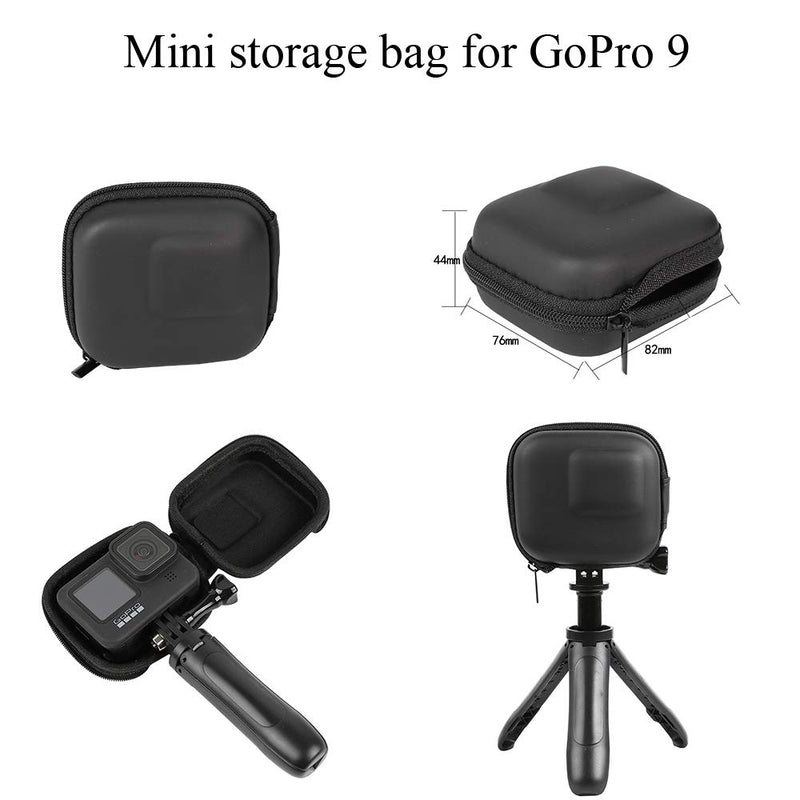 Protection Accessories Kit for GoPro Hero 9 Black,Mini Bag + Tempered Glass Screen Protector + Silicone Rubber Protective Case + Lens Cap + Neck Lanyard + Wrist Rope for GoPro 9 Action Camera