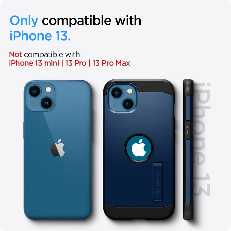 Spigen Tough Armor [Extreme Protection Tech] Designed for iPhone 13 Case (2021) - Navy Blue